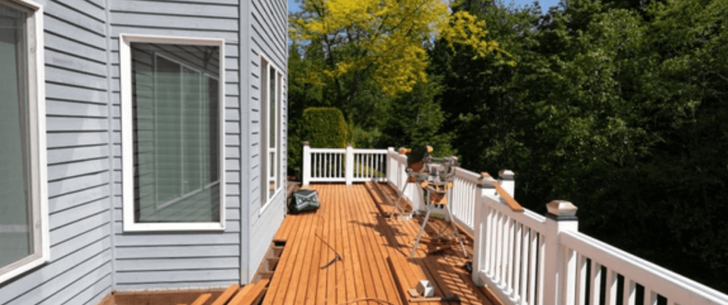 Deck repair and staining services by Ponderosa Painting